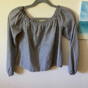 brandy melville off the shoulder long sleeve top
